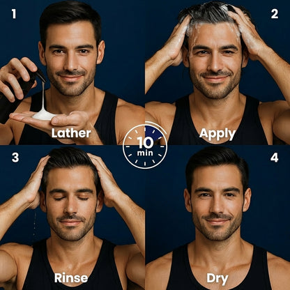 Instant color shampoo for men